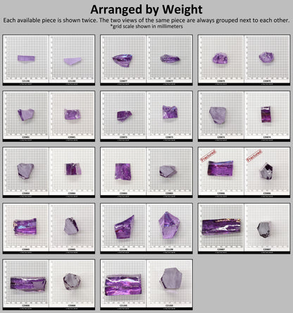 Dark Lavender Cubic Zirconia Faceting Rough for Gem Cutting - Various Sizes #BEGIN