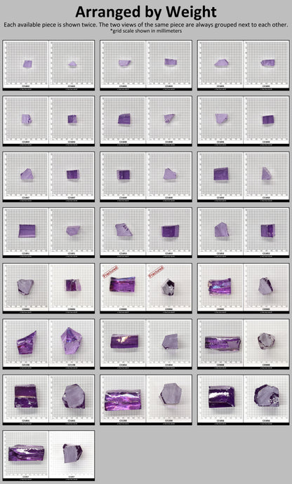 Dark Lavender Cubic Zirconia Faceting Rough for Gem Cutting - Various Sizes : #BEGIN