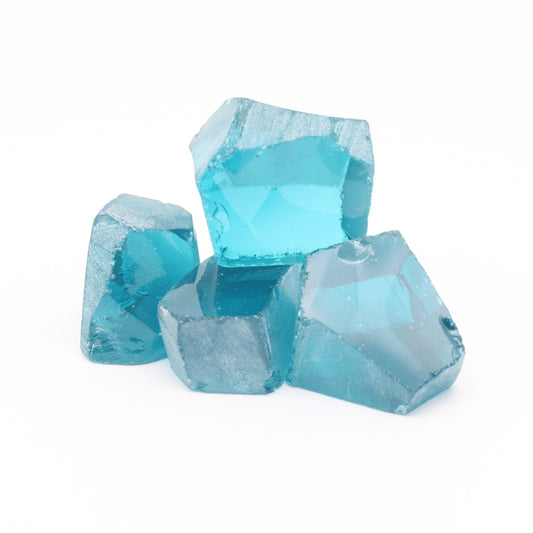 Nanosital Simulated Dark Mint Paraiba Tourmaline Lab Created Faceting Rough for Gem Cutting - #B-4426- Various Sizes #BEGIN
