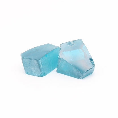 Nanosital Simulated Dark Mint Paraiba Tourmaline Lab Created Faceting Rough for Gem Cutting - #B-4426- Various Sizes #BEGIN