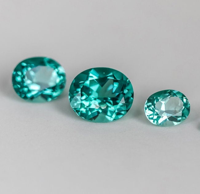 Nanosital Simulated Dark Mint Paraiba Tourmaline Lab Created Faceting Rough for Gem Cutting - #B-4426- Various Sizes #BEGIN