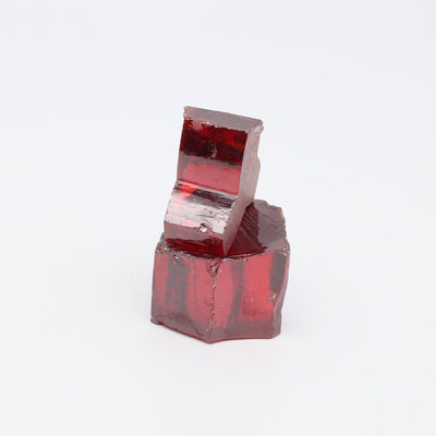 Dark Orange Cubic Zirconia Faceting Rough for Gem Cutting - Various Sizes #BEGIN