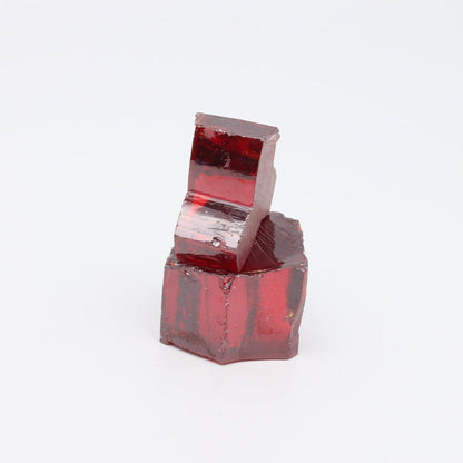 Dark Orange Cubic Zirconia Faceting Rough for Gem Cutting - Various Sizes #BEGIN