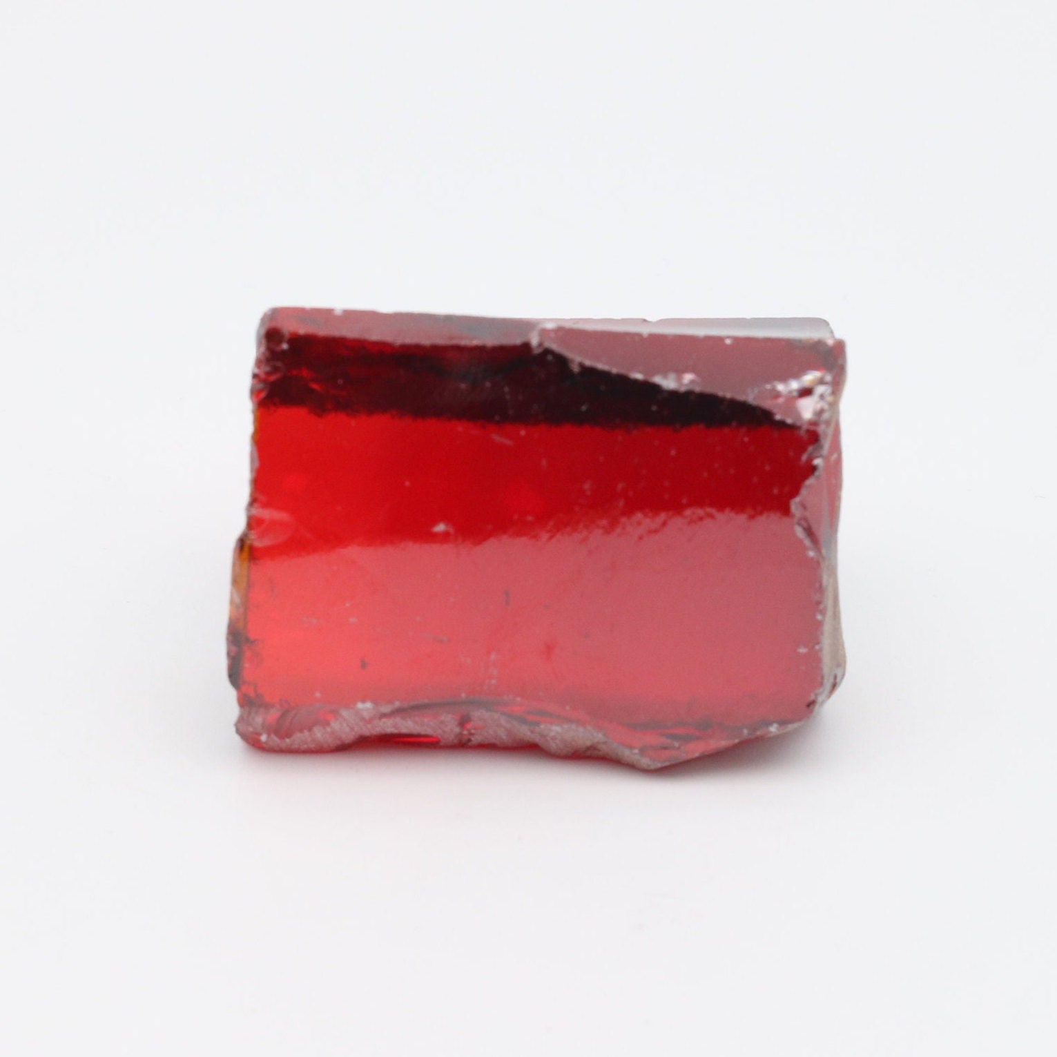 Dark Orange Cubic Zirconia Faceting Rough for Gem Cutting - Various Sizes #BEGIN