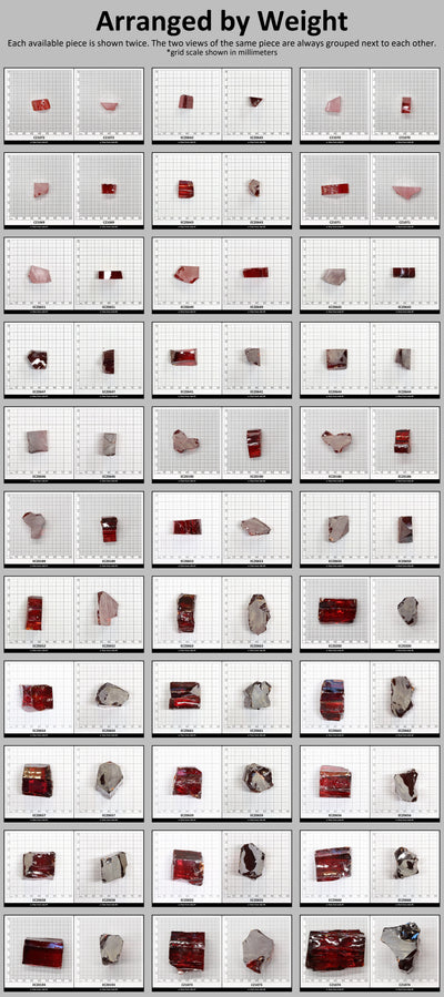 Dark Orange Cubic Zirconia Faceting Rough for Gem Cutting - Various Sizes #BEGIN