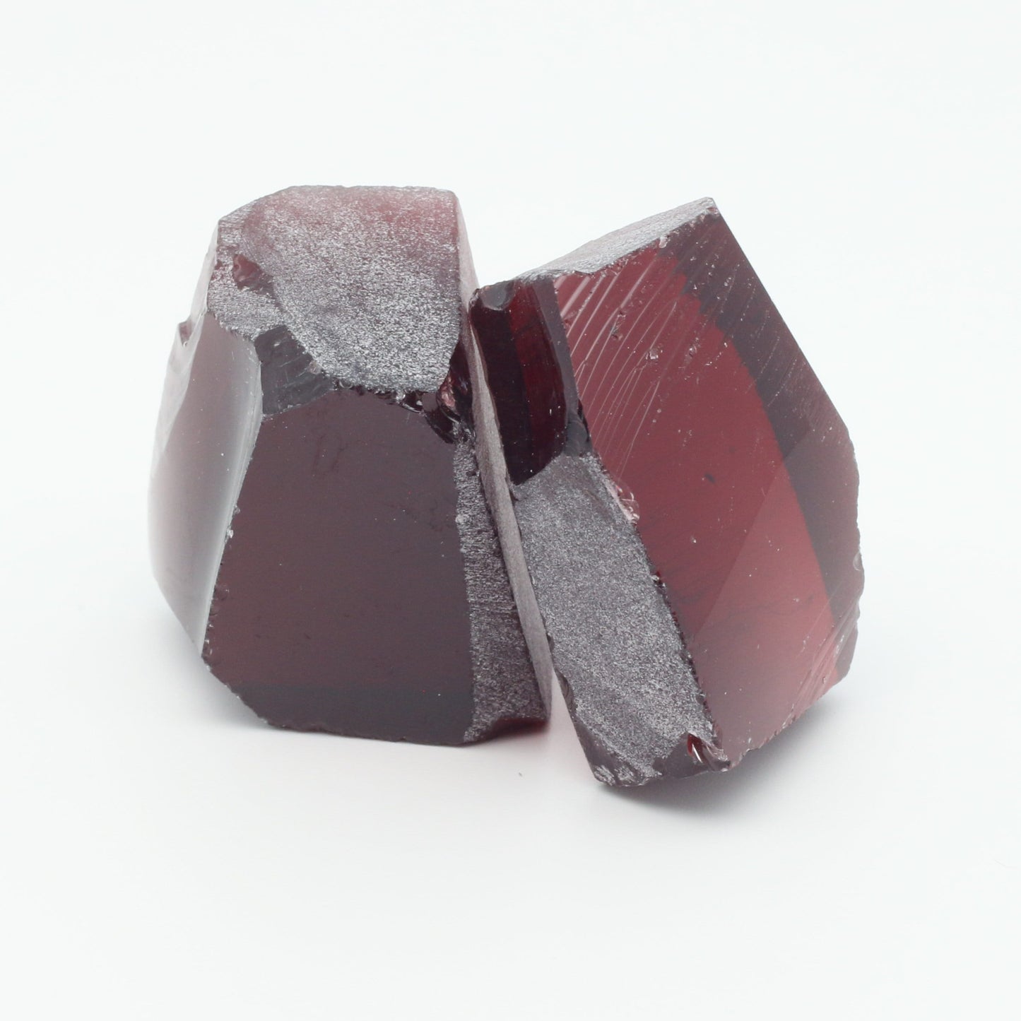 Nanosital Simulated Dark Padparadscha Sapphire Lab Created Faceting Rough for Gem Cutting - #E-481 - Various Sizes #BEGIN