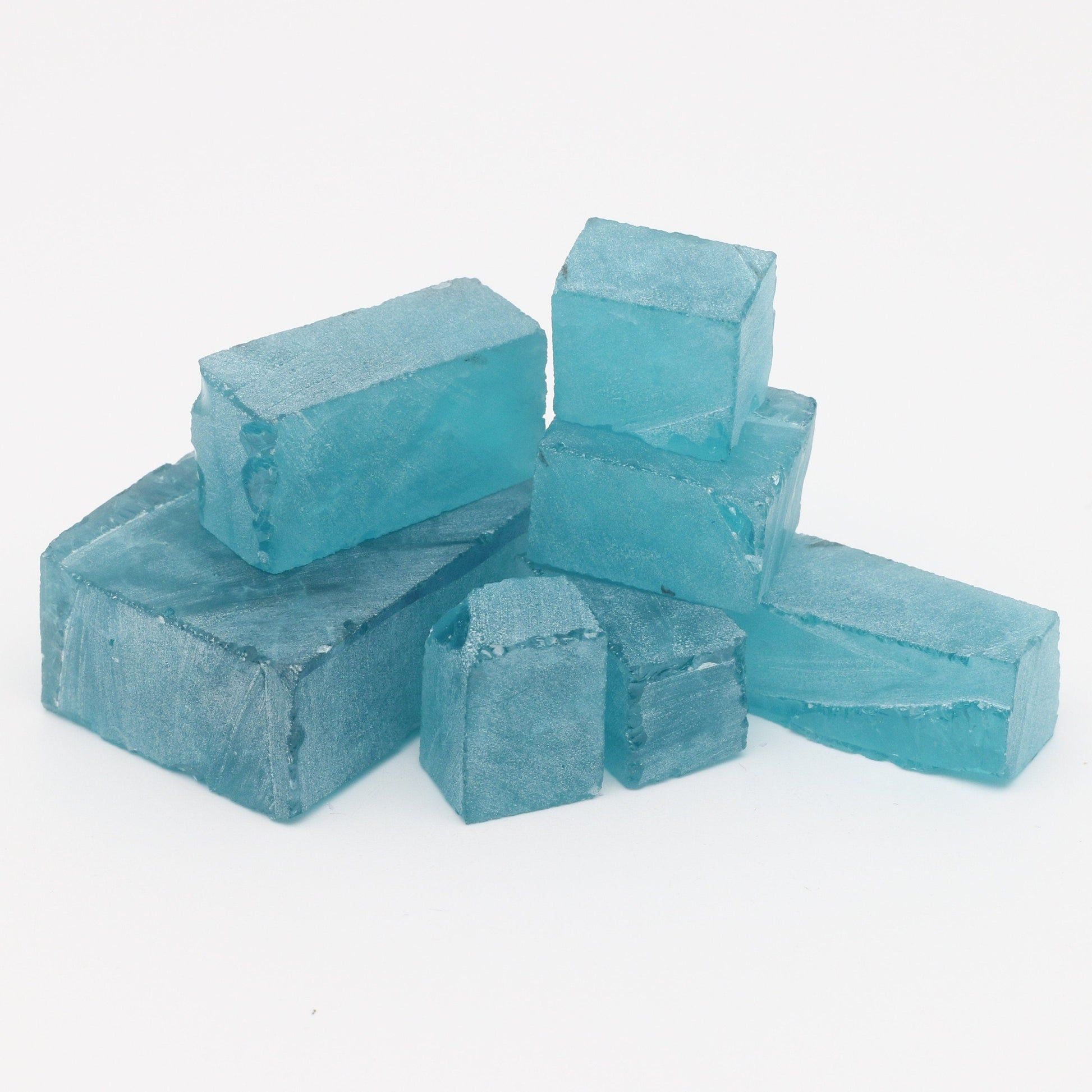 Nanosital Simulated Dark Paraiba Tourmaline (Included)  Lab Created Faceting Rough for Gem Cutting - #Z-7309 - Various Sizes #BEGIN