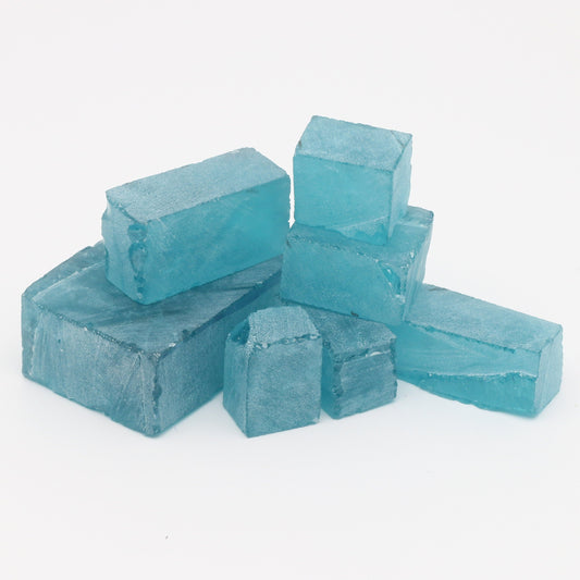 Nanosital Simulated Dark Paraiba Tourmaline (Included)  Lab Created Faceting Rough for Gem Cutting - #Z-7309 - Various Sizes #BEGIN