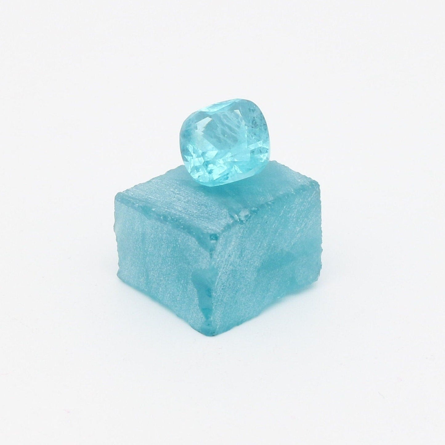 Nanosital Simulated Dark Paraiba Tourmaline (Included)  Lab Created Faceting Rough for Gem Cutting - #Z-7309 - Various Sizes #BEGIN