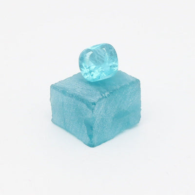 Nanosital Simulated Dark Paraiba Tourmaline (Included)  Lab Created Faceting Rough for Gem Cutting - #Z-7309 - Various Sizes #BEGIN