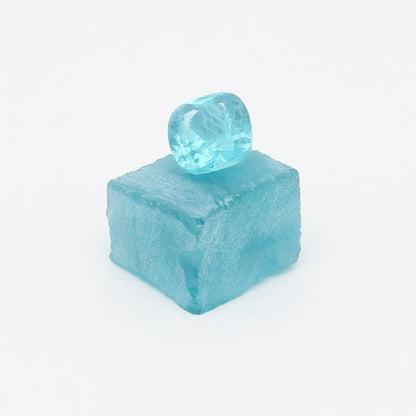 Nanosital Simulated Dark Paraiba Tourmaline (Included)  Lab Created Faceting Rough for Gem Cutting - #Z-7309 - Various Sizes #BEGIN