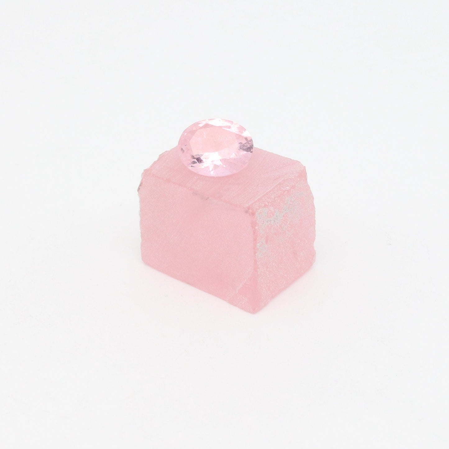 Nanosital Simulated Dark Peach Morganite (Included)  Lab Created Faceting Rough for Gem Cutting - #Z-45 - Various Sizes #BEGIN
