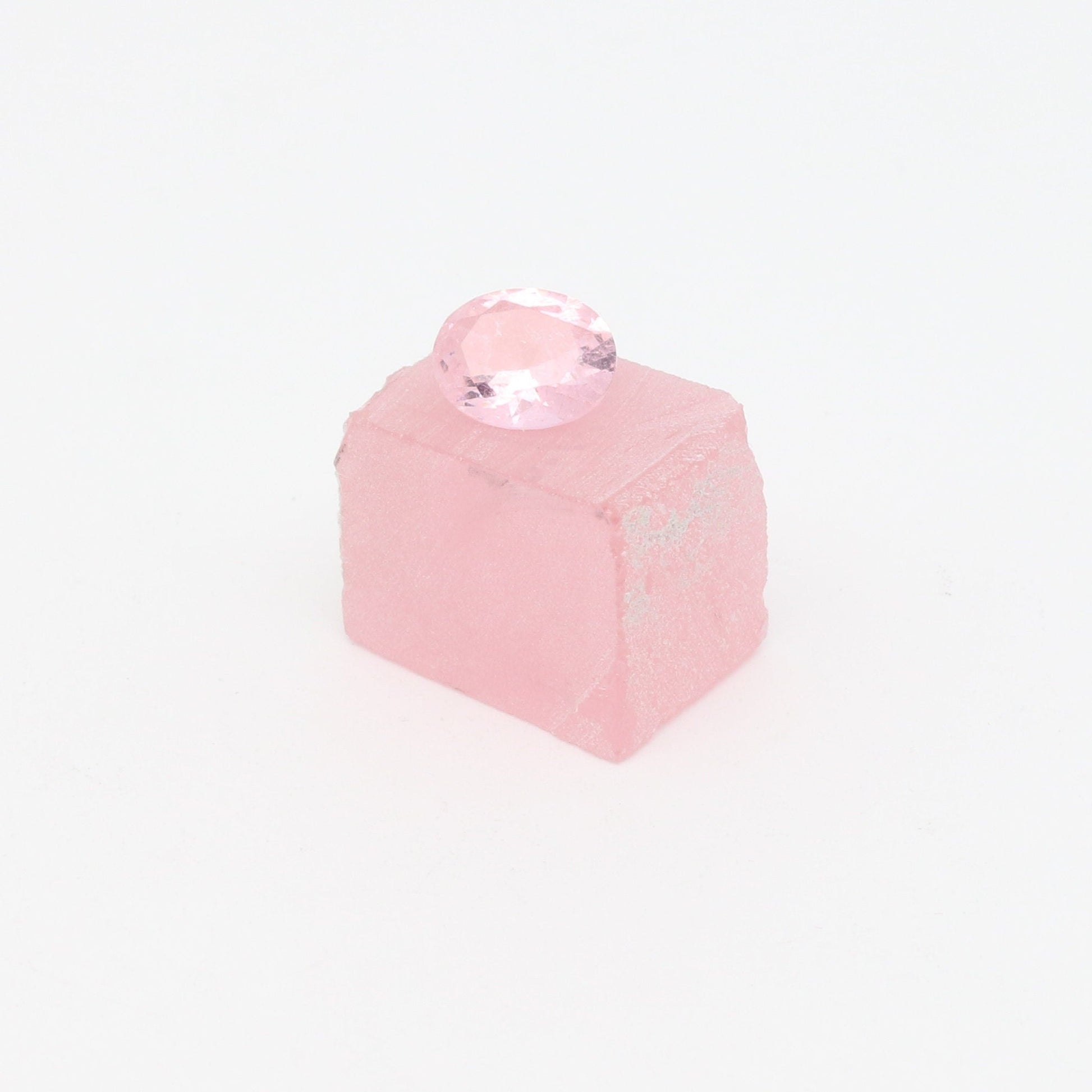 Nanosital Simulated Dark Peach Morganite (Included)  Lab Created Faceting Rough for Gem Cutting - #Z-45 - Various Sizes #BEGIN