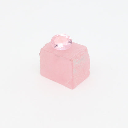 Nanosital Simulated Dark Peach Morganite (Included)  Lab Created Faceting Rough for Gem Cutting - #Z-45 - Various Sizes #BEGIN
