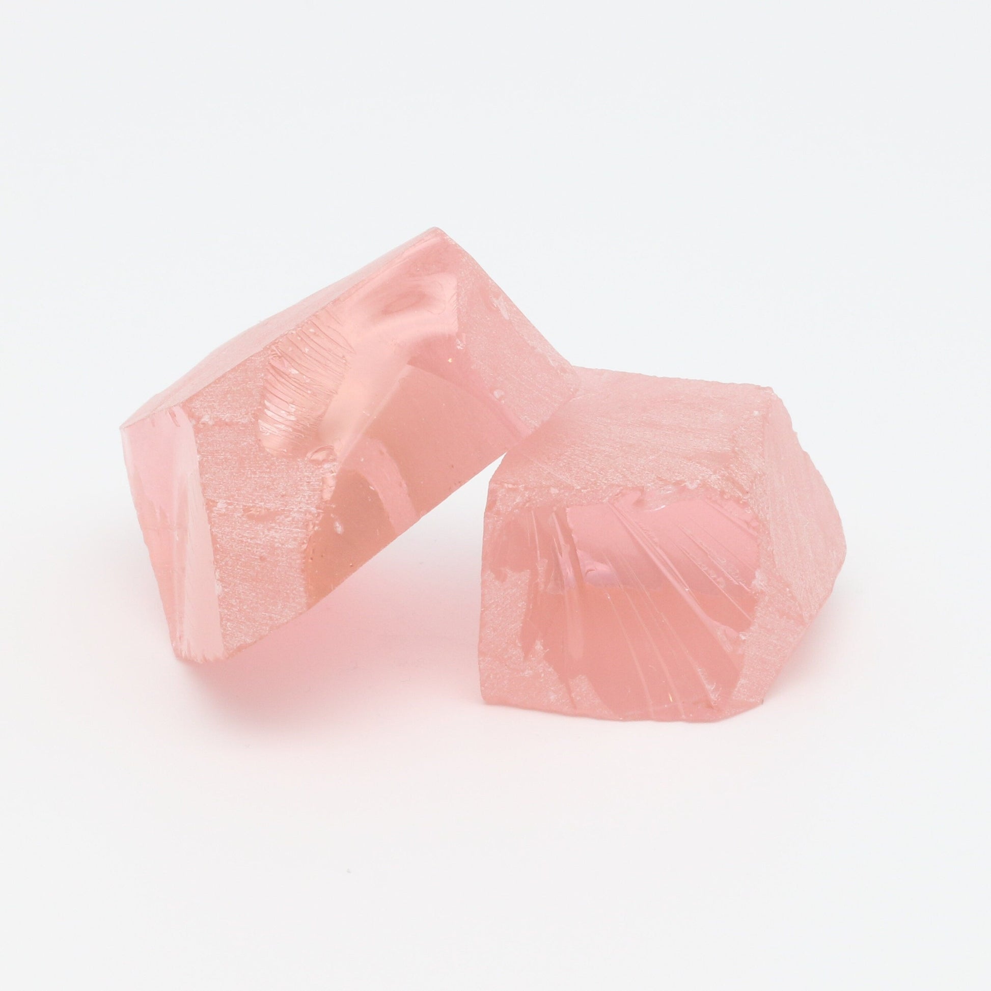 Nanosital Simulated Dark Peach Morganite Lab Created Faceting Rough for Gem Cutting - #45 - Various Sizes #BEGIN