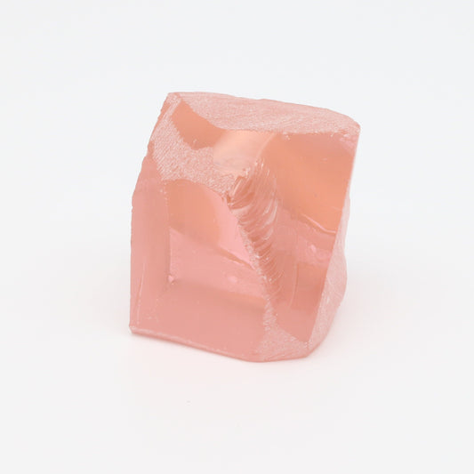 Nanosital Simulated Dark Peach Morganite Lab Created Faceting Rough for Gem Cutting - #45 - Various Sizes #BEGIN