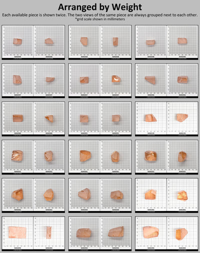 Nanosital Simulated Dark Peach Morganite Lab Created Faceting Rough for Gem Cutting - #45 - Various Sizes #BEGIN