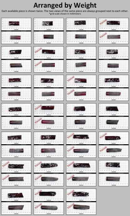 Dark Purple #66 Lab Created Corundum Sapphire Faceting Rough for Gem Cutting - Various Sizes - Split Boule #BEGIN