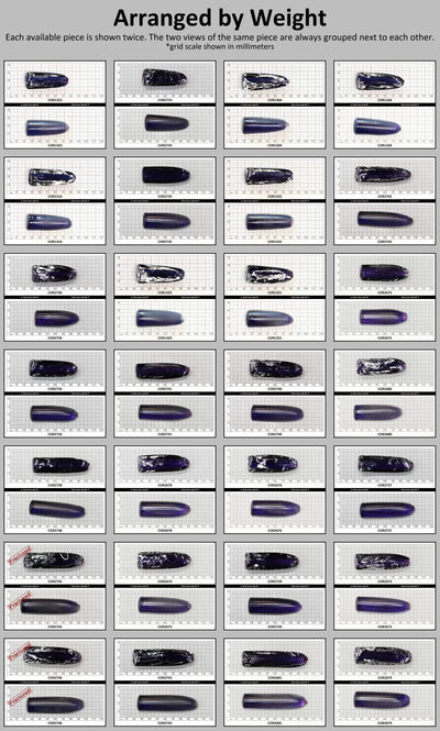 Dark Purple Kunzite #61 Lab Created Corundum Sapphire Faceting Rough for Gem Cutting - Various Sizes - Split Boule #BEGIN