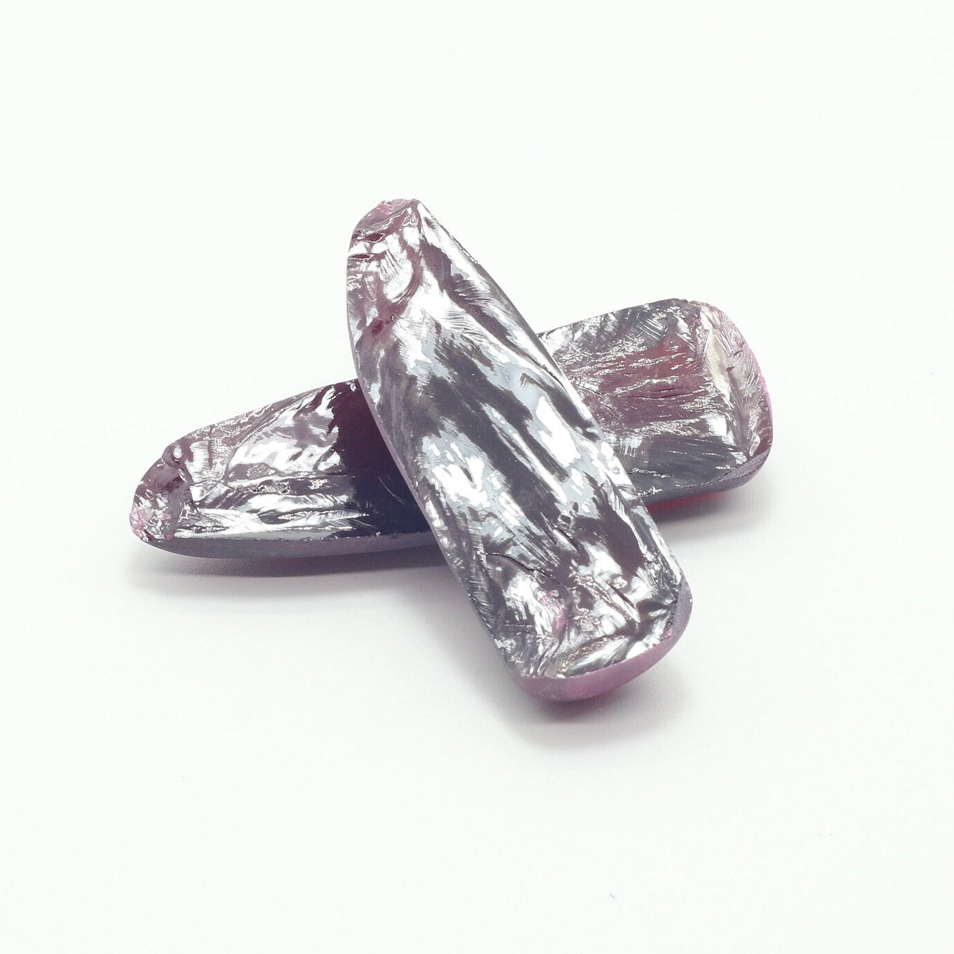 Dark Ruby Red #8 Lab Created Corundum Sapphire Faceting Rough for Gem Cutting - Various Sizes - Split Boule #BEGIN