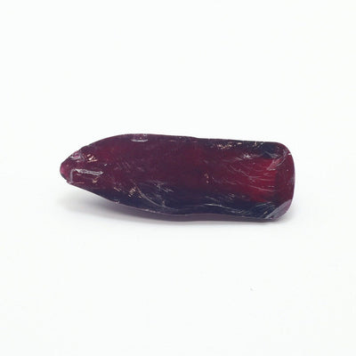 Dark Ruby Red #8 Lab Created Corundum Sapphire Faceting Rough for Gem Cutting - Various Sizes - Split Boule #BEGIN