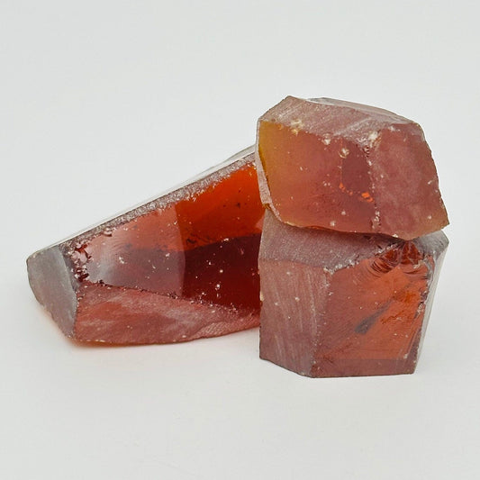 Nanosital Simulated Dark Spessartite Garnet Lab Created Faceting Rough for Gem Cutting - #A-2389 - Various Sizes #BEGIN