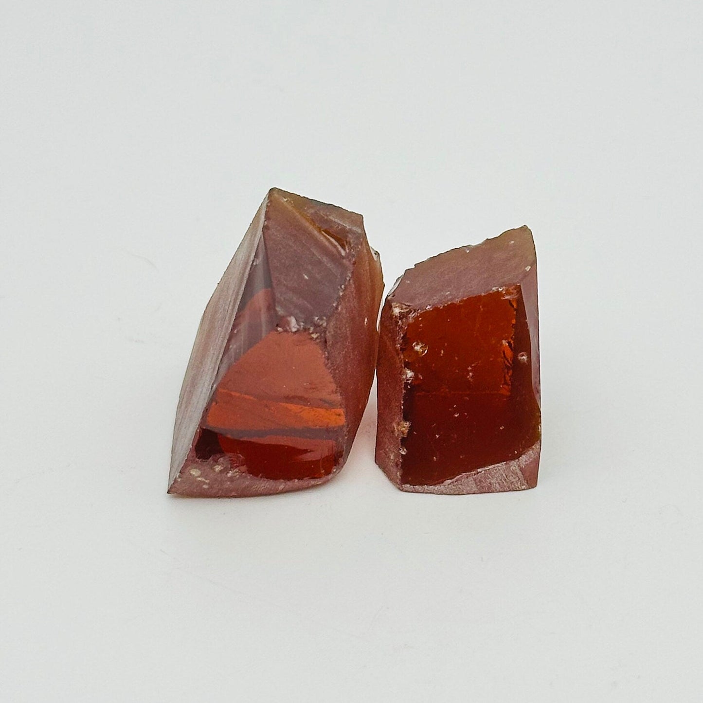 Nanosital Simulated Dark Spessartite Garnet Lab Created Faceting Rough for Gem Cutting - #A-2389 - Various Sizes #BEGIN