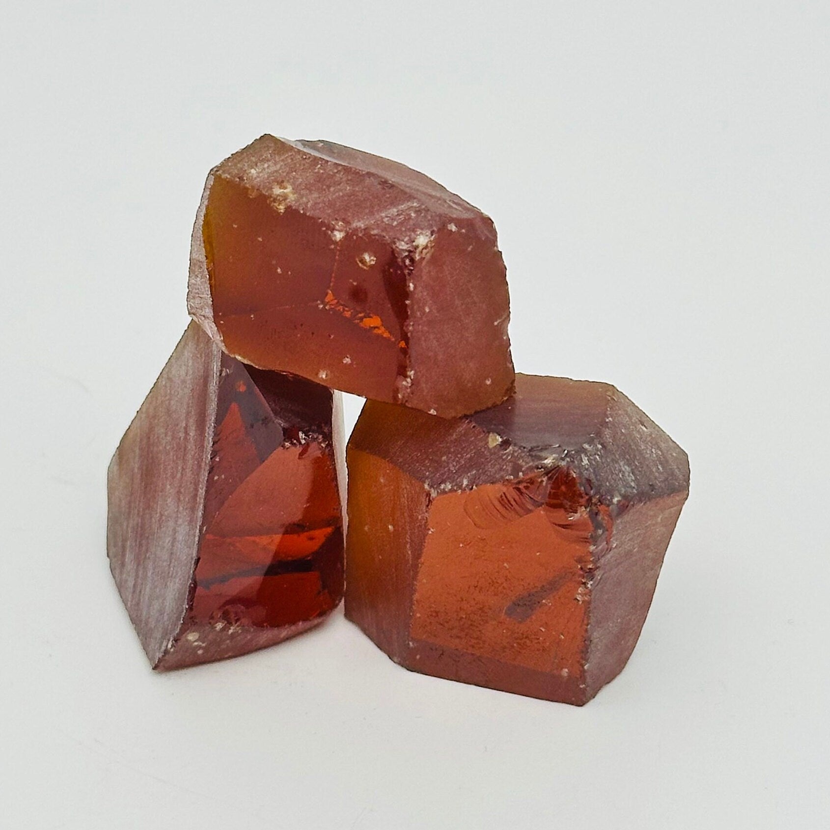Nanosital Simulated Dark Spessartite Garnet Lab Created Faceting Rough for Gem Cutting - #A-2389 - Various Sizes #BEGIN