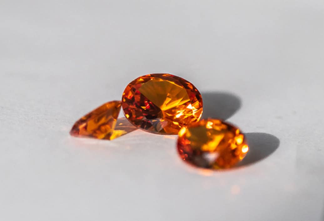 Nanosital Simulated Dark Spessartite Garnet Lab Created Faceting Rough for Gem Cutting - #A-2389 - Various Sizes #BEGIN