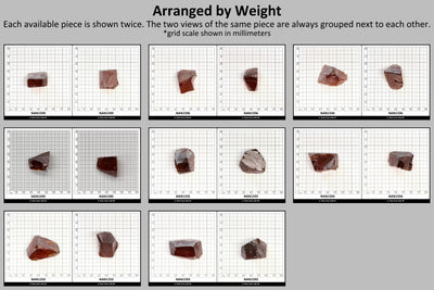 Nanosital Simulated Dark Spessartite Garnet Lab Created Faceting Rough for Gem Cutting - #A-2389 - Various Sizes #BEGIN