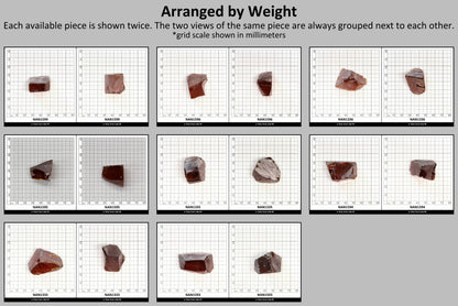 Nanosital Simulated Dark Spessartite Garnet Lab Created Faceting Rough for Gem Cutting - #A-2389 - Various Sizes #BEGIN