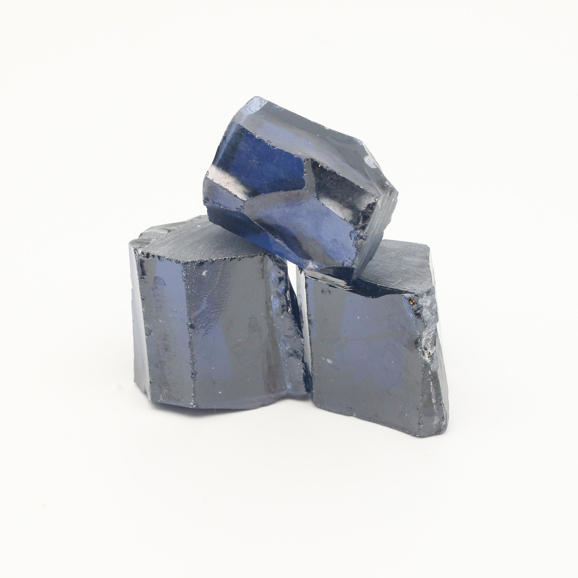 Dark Violet Cubic Zirconia Faceting Rough for Gem Cutting - Various Sizes #BEGIN