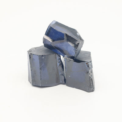 Dark Violet Cubic Zirconia Faceting Rough for Gem Cutting - Various Sizes #BEGIN