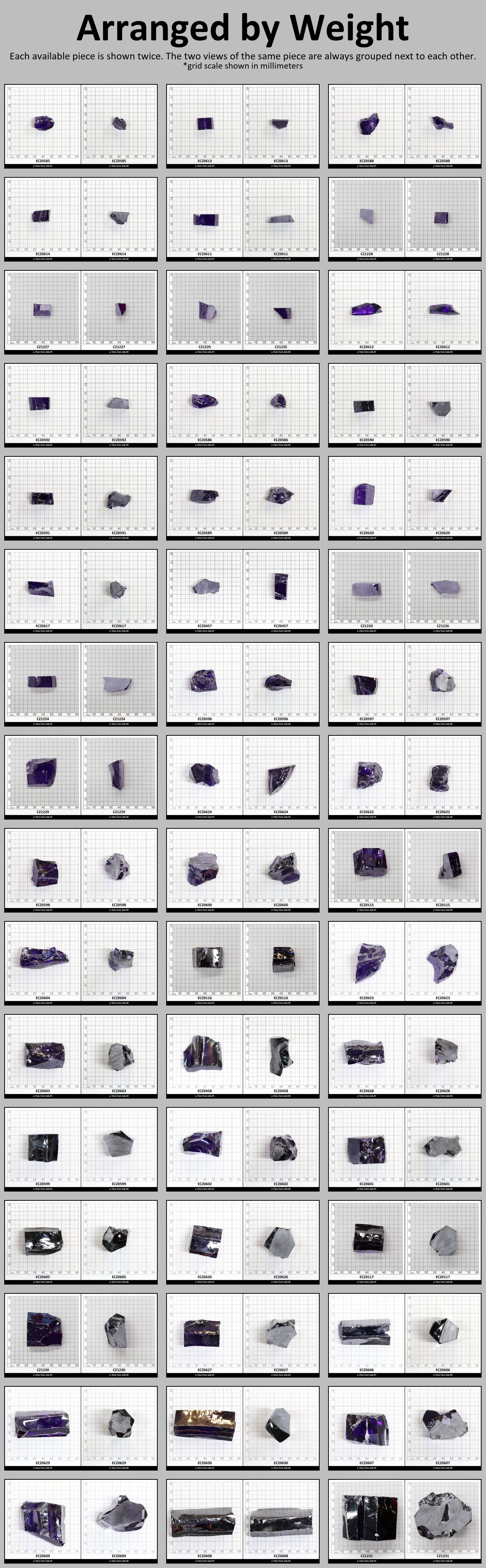 Dark Violet Cubic Zirconia Faceting Rough for Gem Cutting - Various Sizes #BEGIN