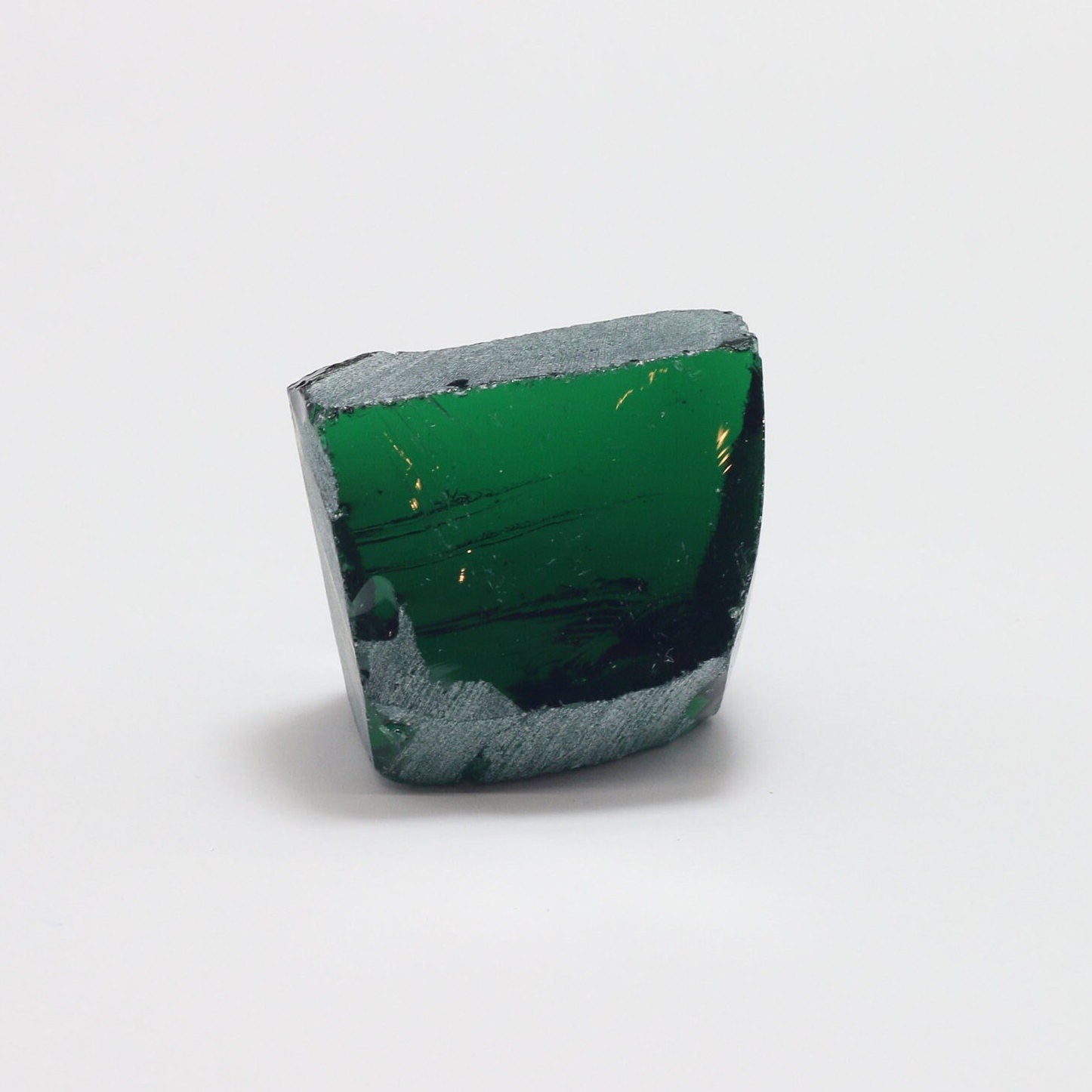 Nanosital Simulated Demantoid Lab Created Faceting Rough for Gem Cutting - #A-2092 - Various Sizes #BEGIN