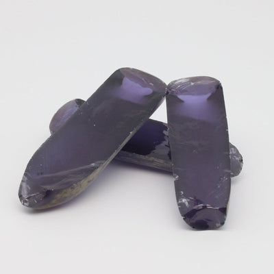 Djeva Alexandrite #45 Colored Lab Created Corundum Sapphire Faceting Rough for Gem Cutting - DISCONTINUED - Various Sizes - Split Boule #BEGIN