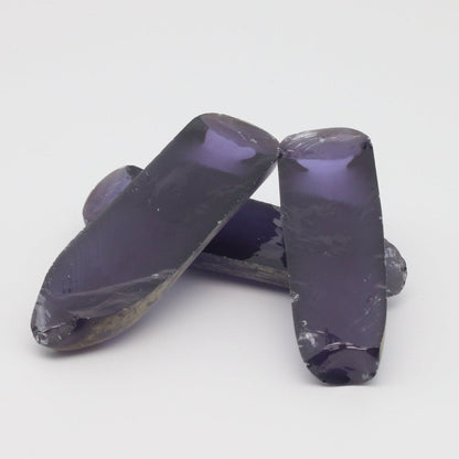 Djeva Alexandrite #45 Colored Lab Created Corundum Sapphire Faceting Rough for Gem Cutting - DISCONTINUED - Various Sizes - Split Boule #BEGIN