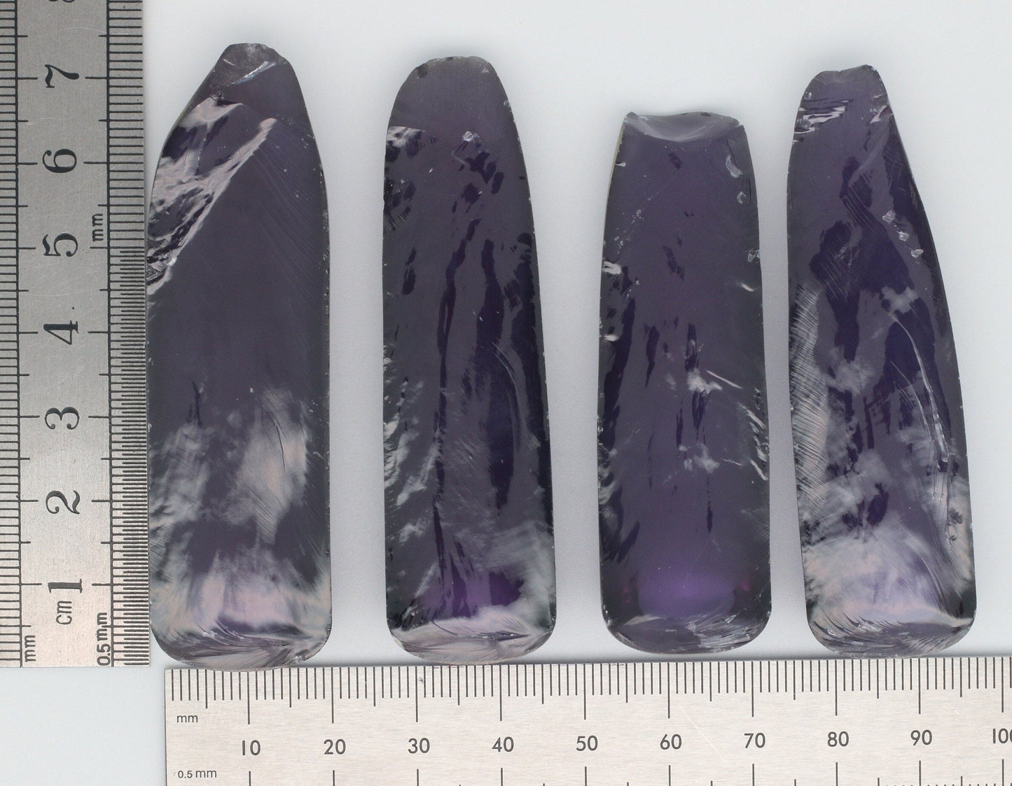 Djeva Alexandrite #45 Colored Lab Created Corundum Sapphire Faceting Rough for Gem Cutting - DISCONTINUED - Various Sizes - Split Boule #BEGIN