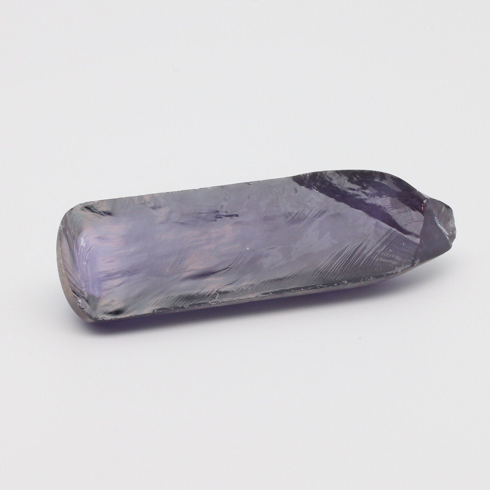Djeva Alexandrite #45 Colored Lab Created Corundum Sapphire Faceting Rough for Gem Cutting - DISCONTINUED - Various Sizes - Split Boule #BEGIN
