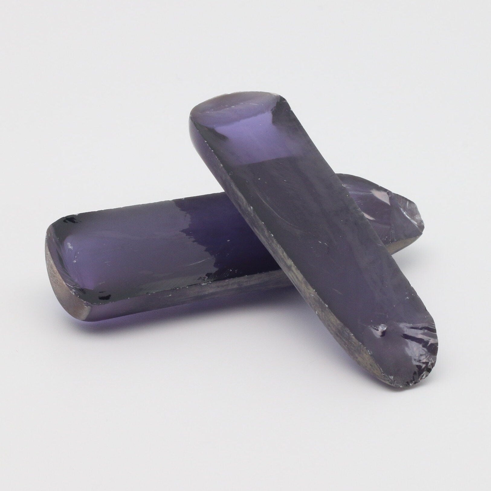 Djeva Alexandrite #45 Colored Lab Created Corundum Sapphire Faceting Rough for Gem Cutting - DISCONTINUED - Various Sizes - Split Boule #BEGIN