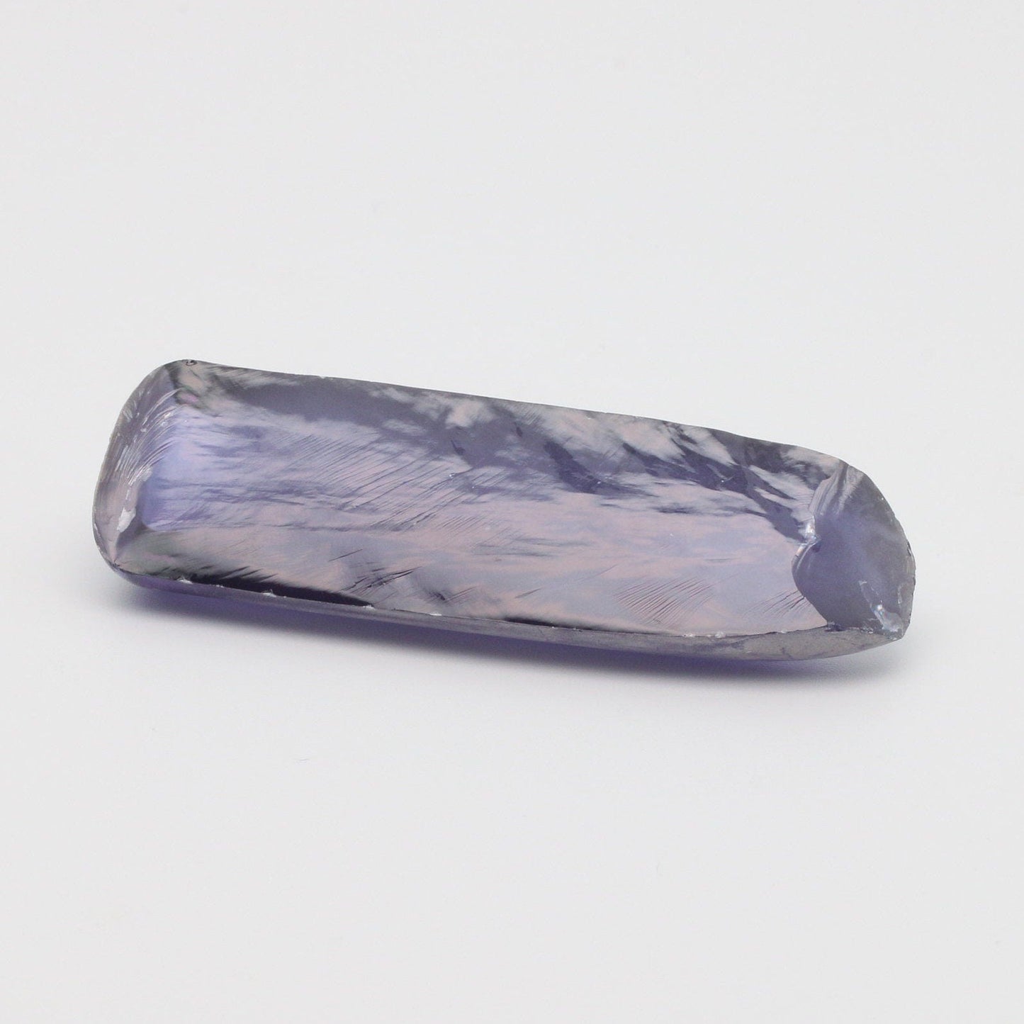 Djeva Alexandrite #47 Colored Lab Created Corundum Sapphire Faceting Rough for Gem Cutting - DISCONTINUED - Various Sizes - Split Boule #BEGIN