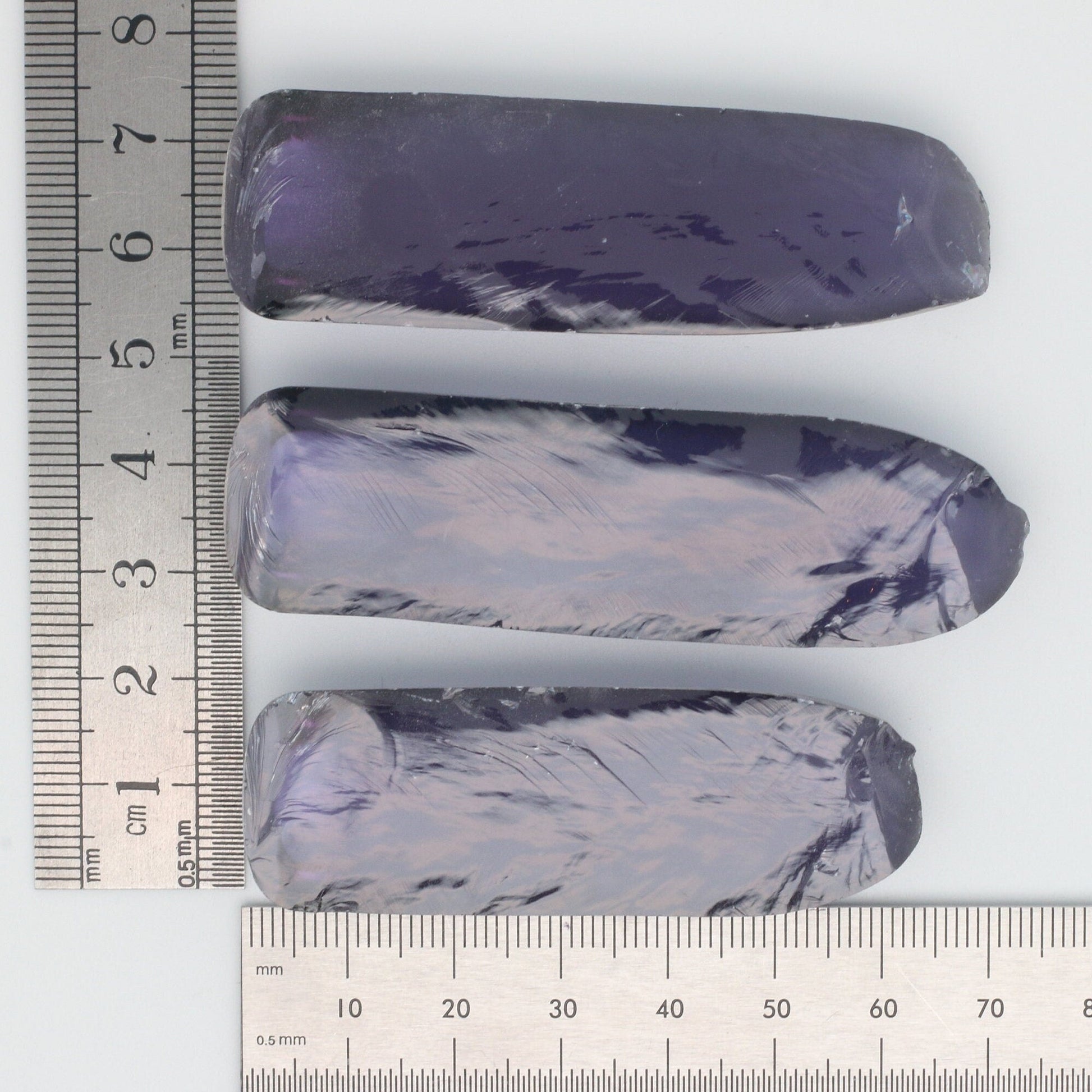 Djeva Alexandrite #47 Colored Lab Created Corundum Sapphire Faceting Rough for Gem Cutting - DISCONTINUED - Various Sizes - Split Boule #BEGIN