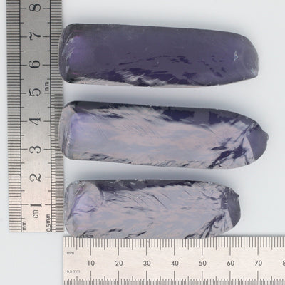 Djeva Alexandrite #47 Colored Lab Created Corundum Sapphire Faceting Rough for Gem Cutting - DISCONTINUED - Various Sizes - Split Boule #BEGIN