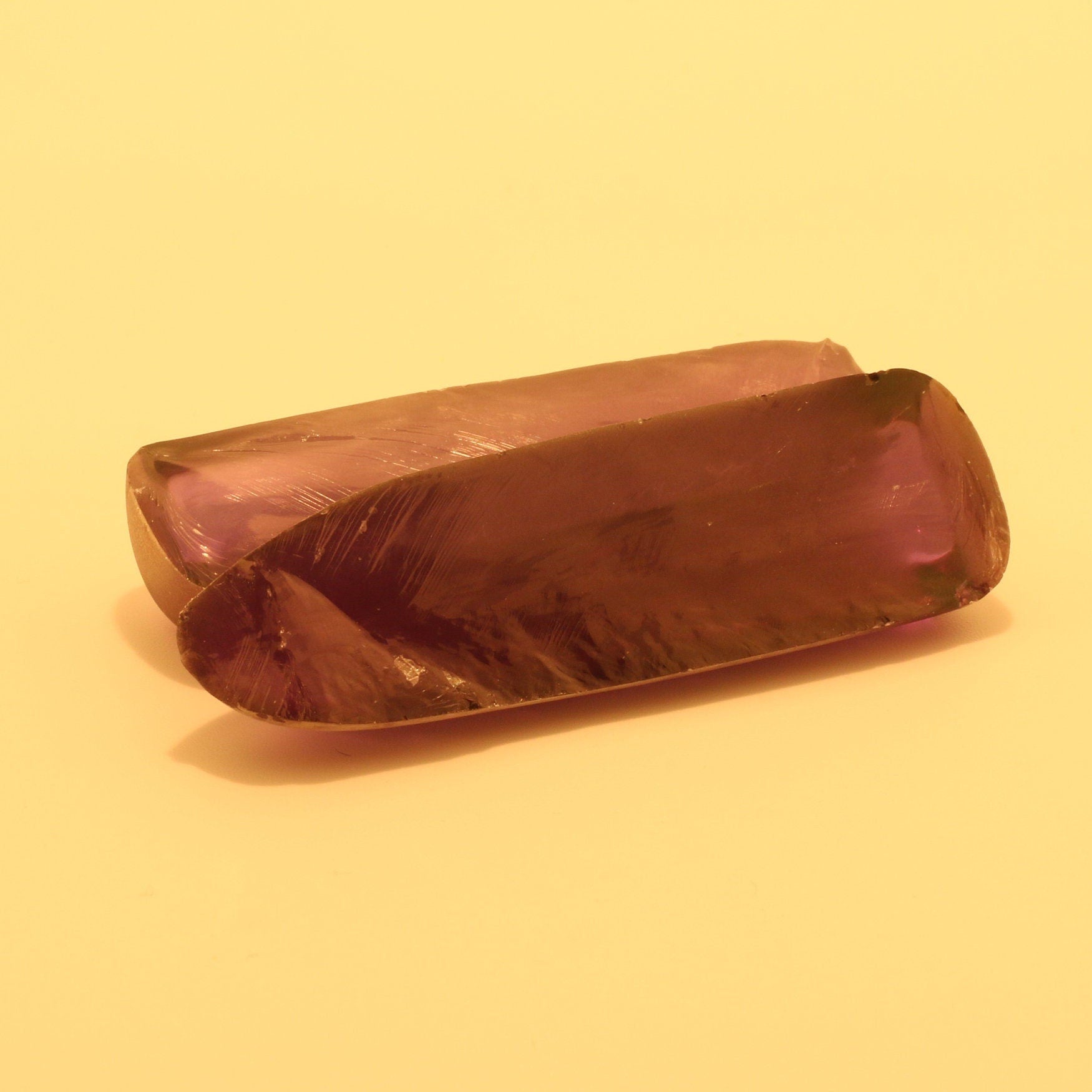 Djeva Alexandrite #47 Colored Lab Created Corundum Sapphire Faceting Rough for Gem Cutting - DISCONTINUED - Various Sizes - Split Boule #BEGIN