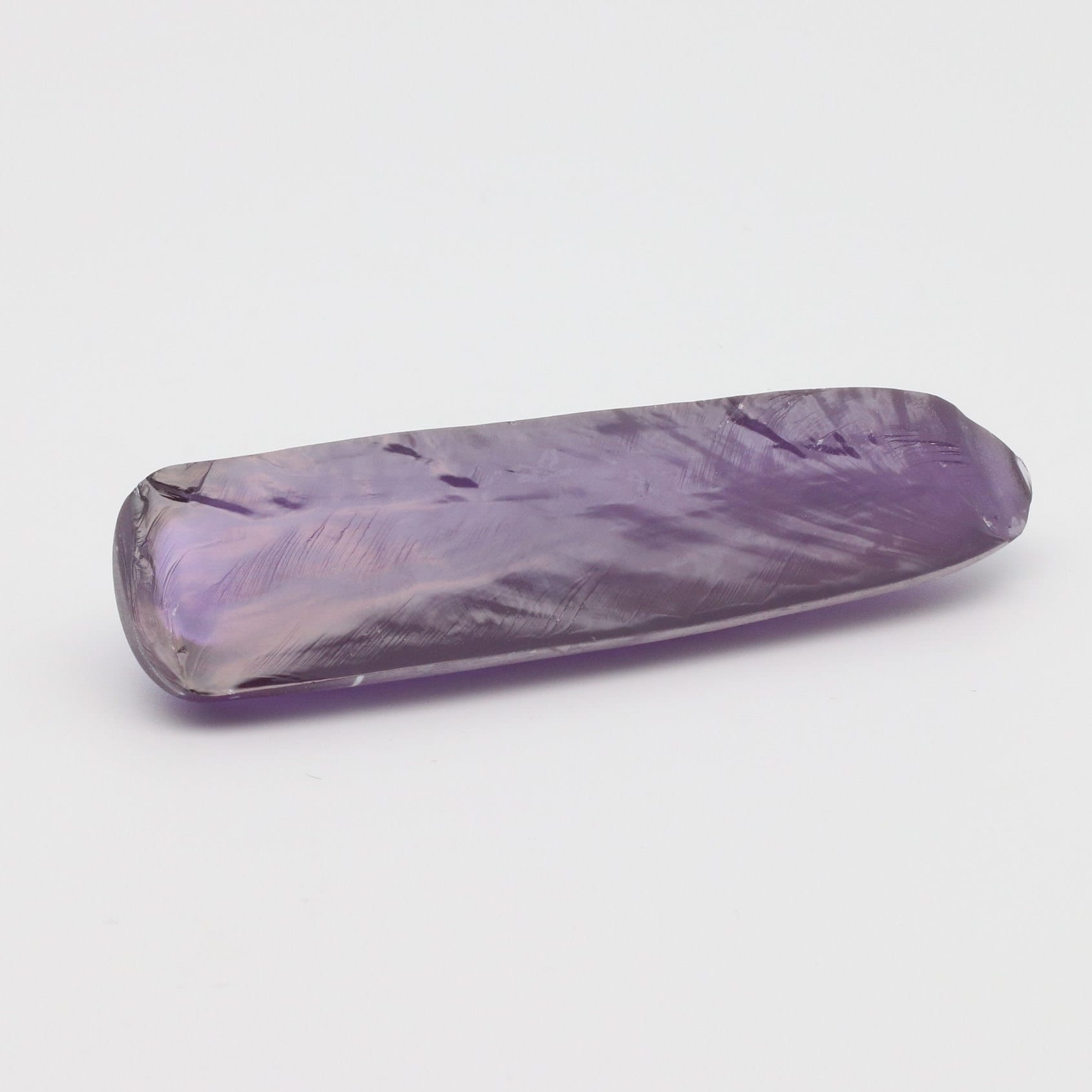 Djeva Alexandrite #48 Colored Lab Created Corundum Sapphire Faceting Rough for Gem Cutting - DISCONTINUED - Various Sizes - Split Boule #BEGIN