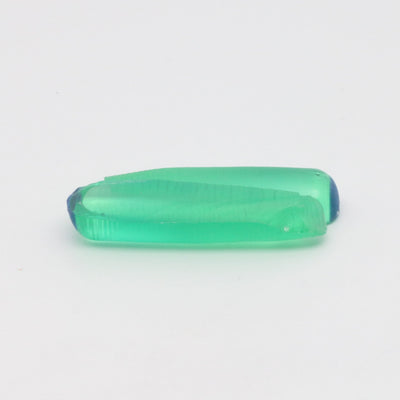 Djeva Dark Green #78 Lab Created Corundum Sapphire Faceting Rough for Gem Cutting - DISCONTINUED - Various Sizes - Split Boule #BEGIN