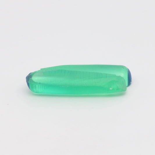 Djeva Dark Green #78 Lab Created Corundum Sapphire Faceting Rough for Gem Cutting - DISCONTINUED - Various Sizes - Split Boule #BEGIN