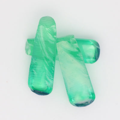 Djeva Dark Green #78 Lab Created Corundum Sapphire Faceting Rough for Gem Cutting - DISCONTINUED - Various Sizes - Split Boule #BEGIN