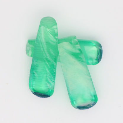 Djeva Dark Green #78 Lab Created Corundum Sapphire Faceting Rough for Gem Cutting - DISCONTINUED - Various Sizes - Split Boule #BEGIN