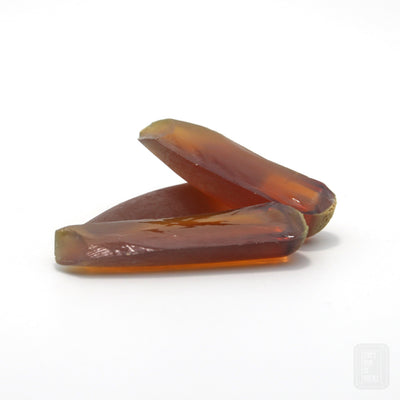 Djeva Imperial Topaz #25SP Lab Created Corundum Sapphire Faceting Rough for Gem Cutting - DISCONTINUED - Various Sizes - Split Boule #BEGIN